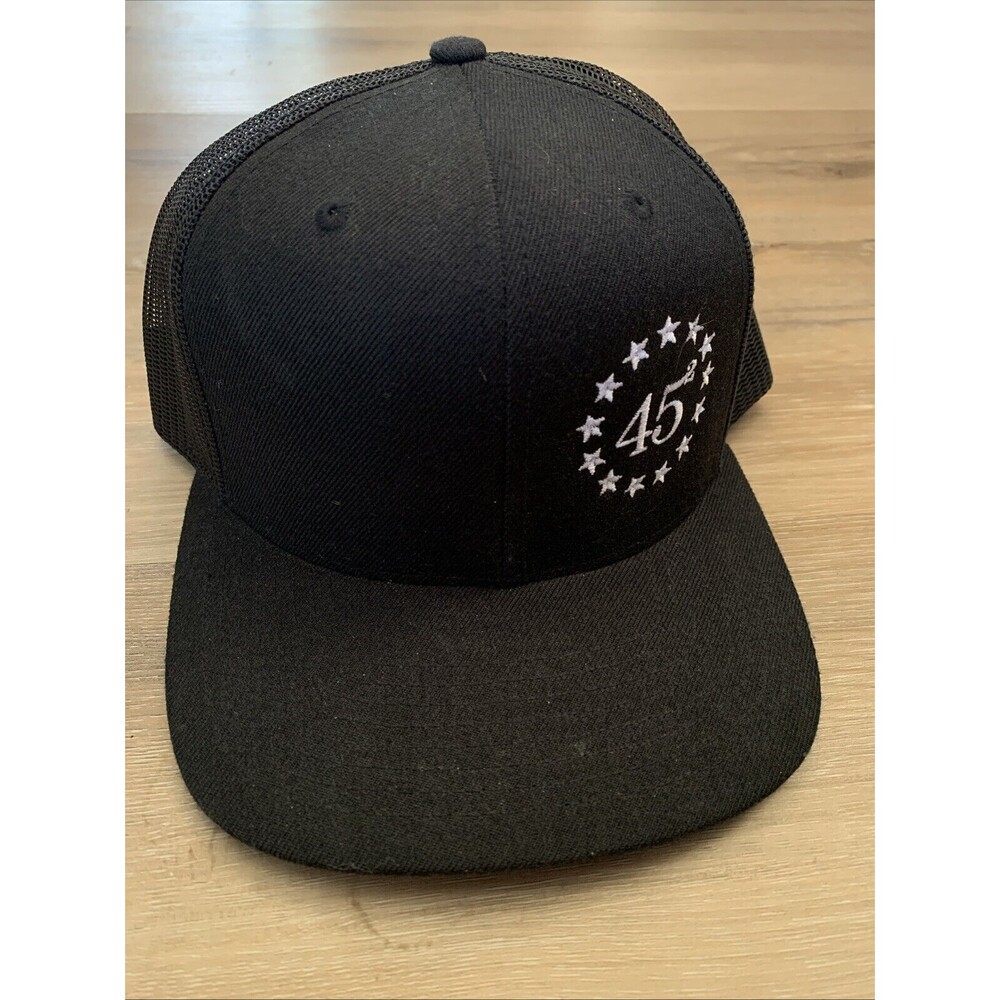 Be OG! Trump 2024 45 47 Squared Second Term Hat Embroidered Snapback EUC